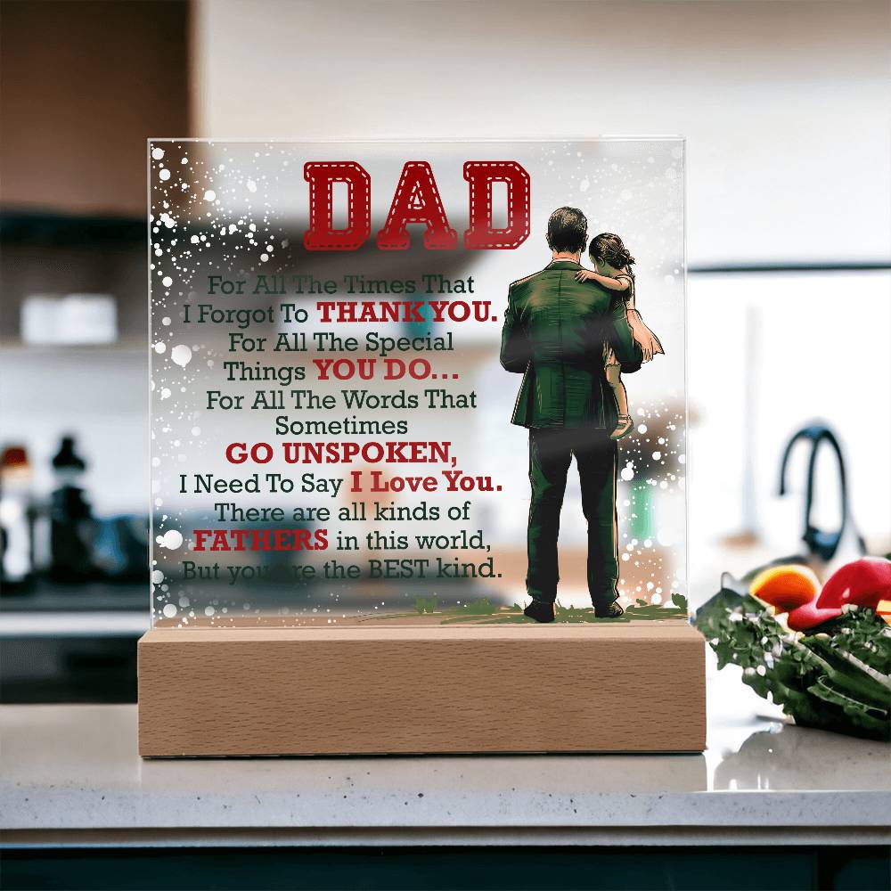 Thank You Dad - Acrylic Square